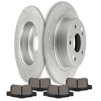 Set of 4 Rear Brake Rotors and Ceramic Pads for Honda Accord, Acura TSX