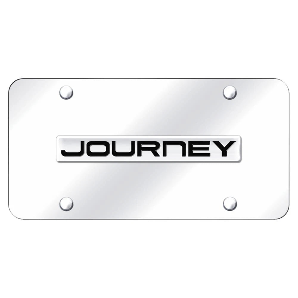 Chrome Name on Chrome License Plate - Officially Licensed for Dodge Journey