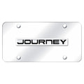 Chrome Name on Chrome License Plate - Officially Licensed for Dodge Journey