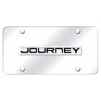 Chrome Name on Chrome License Plate - Officially Licensed for Dodge Journey