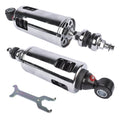 2X Adjustable Chrome Rear Suspension Shocks for Harley Softail (2000–2017)