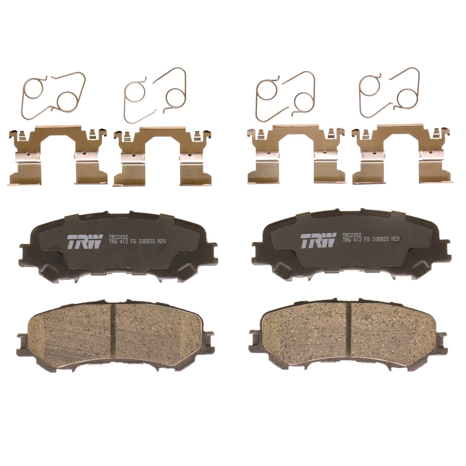 Set of 4 Disc Brake Pads for Nissan Titan (2017–2019)
