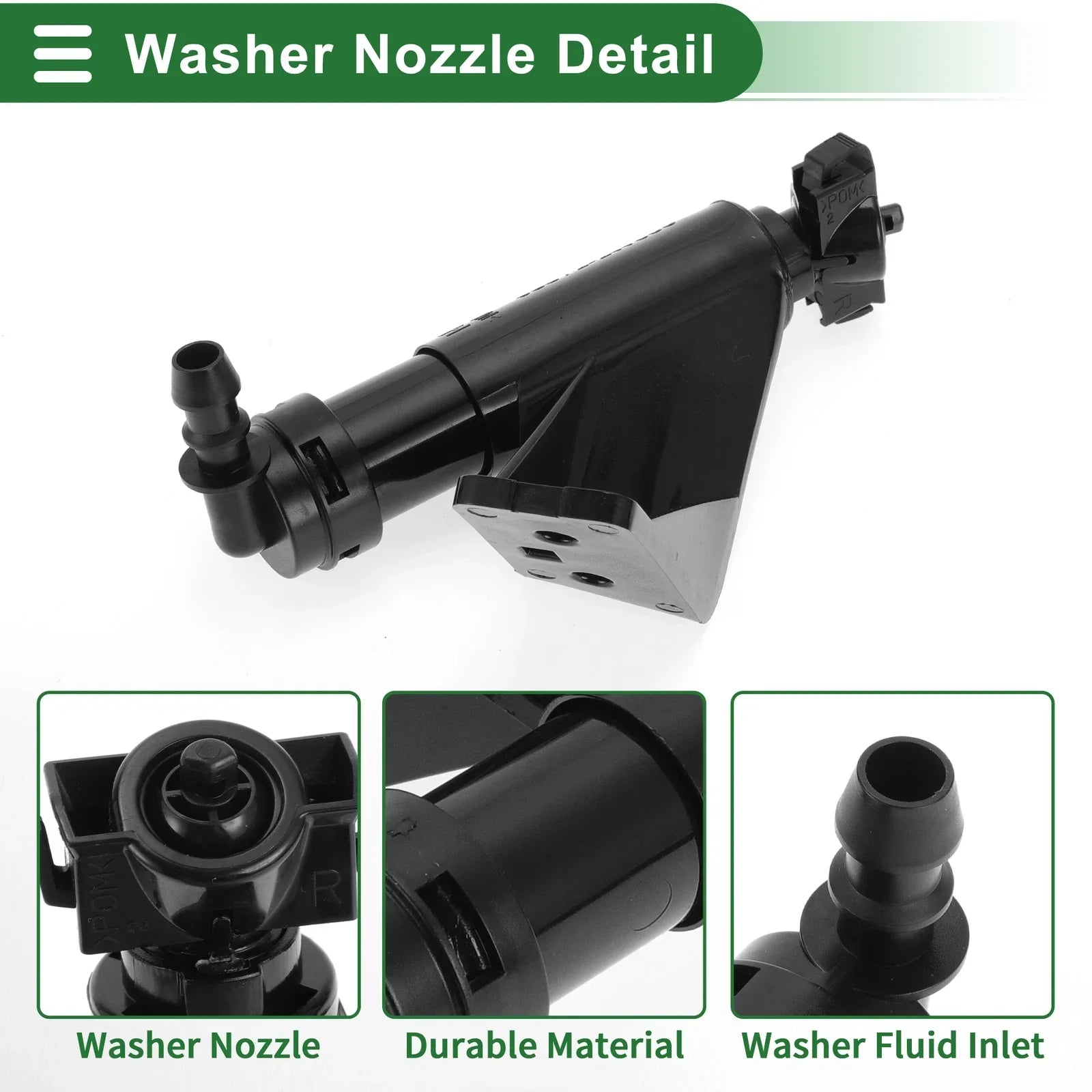 Front Passenger Side Headlight Washer Nozzle for Hyundai Santa Fe (2013-2018)