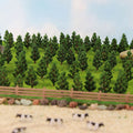 40pcs Model Pine Trees for HO OO Scale Train Railroad Landscape (58mm)