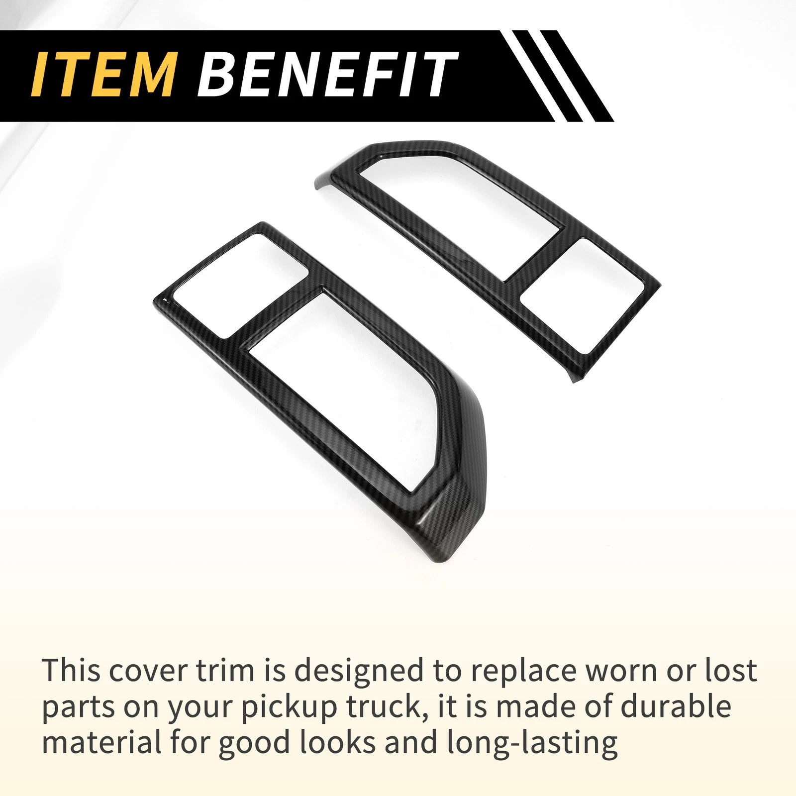 Set of 2 Dashboard Side Air Vent AC Outlet Cover Trim for Ford F-150 (2015–2020)