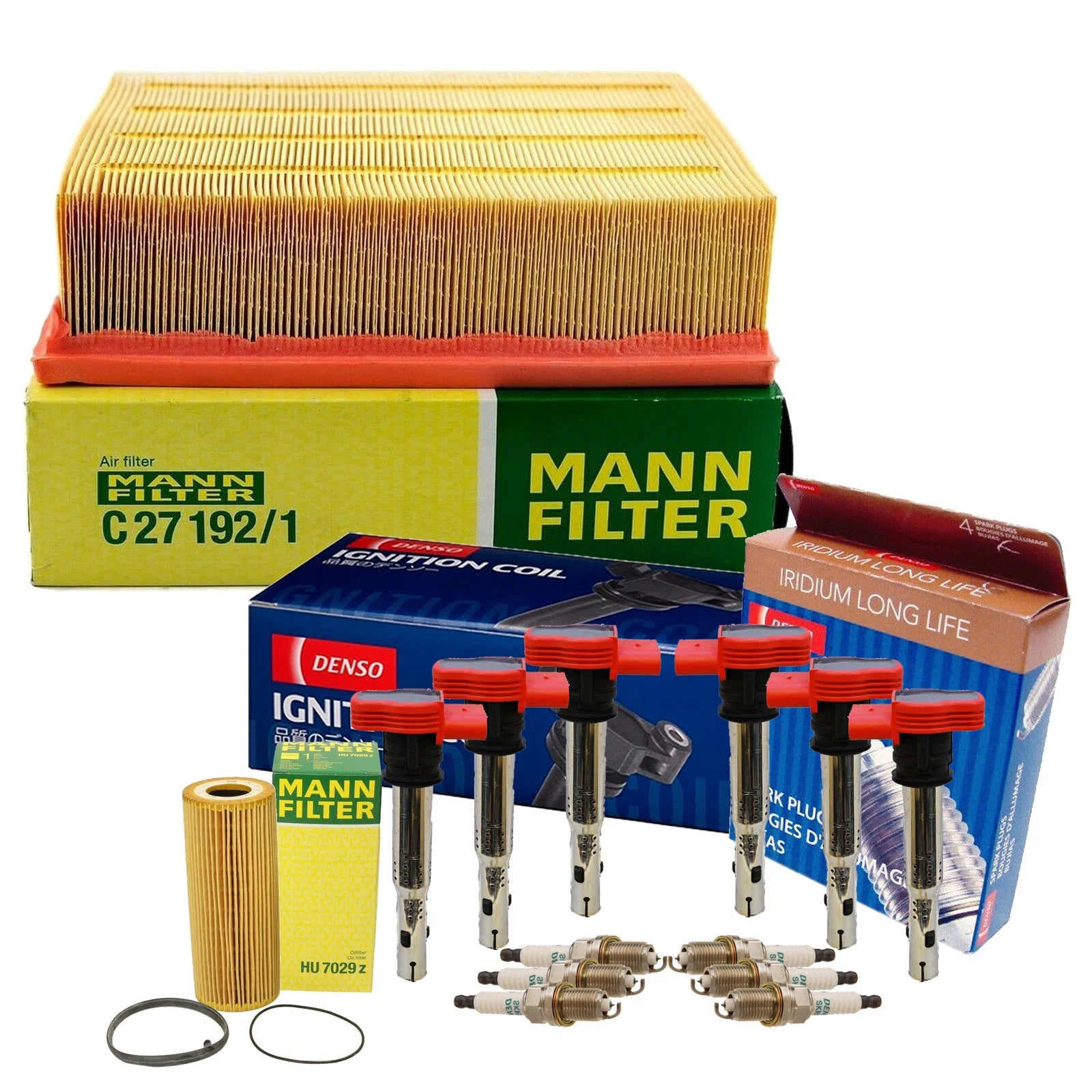 Set of 6 Iridium Spark Plugs for Audi BKH (Denso)
