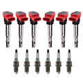 Set of 6 Ignition Coils & Denso Iridium Spark Plugs for Audi A6 (2011)