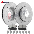 11.89" Front Drilled Rotors Brake Pads for Dodge Nitro Jeep Liberty (2008–2012)
