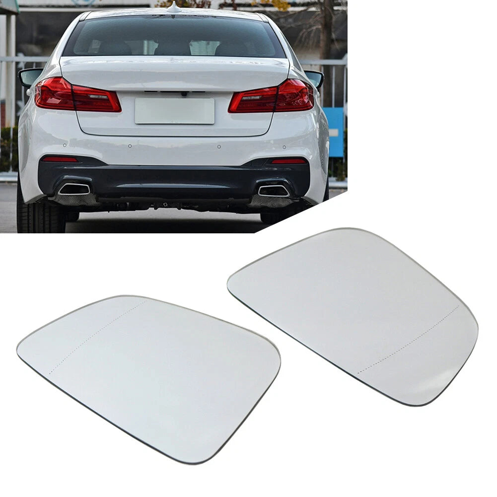 Pair Rearview Mirror Lens for BMW 3 5 6 7 8 Series
