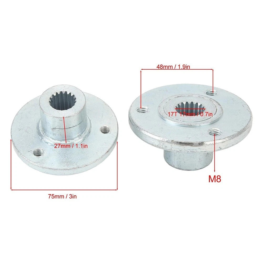 Rear Hub Shaft Pair 17T 17mm 3 Stud for ATV Quad Bike (5 Inch Tires)