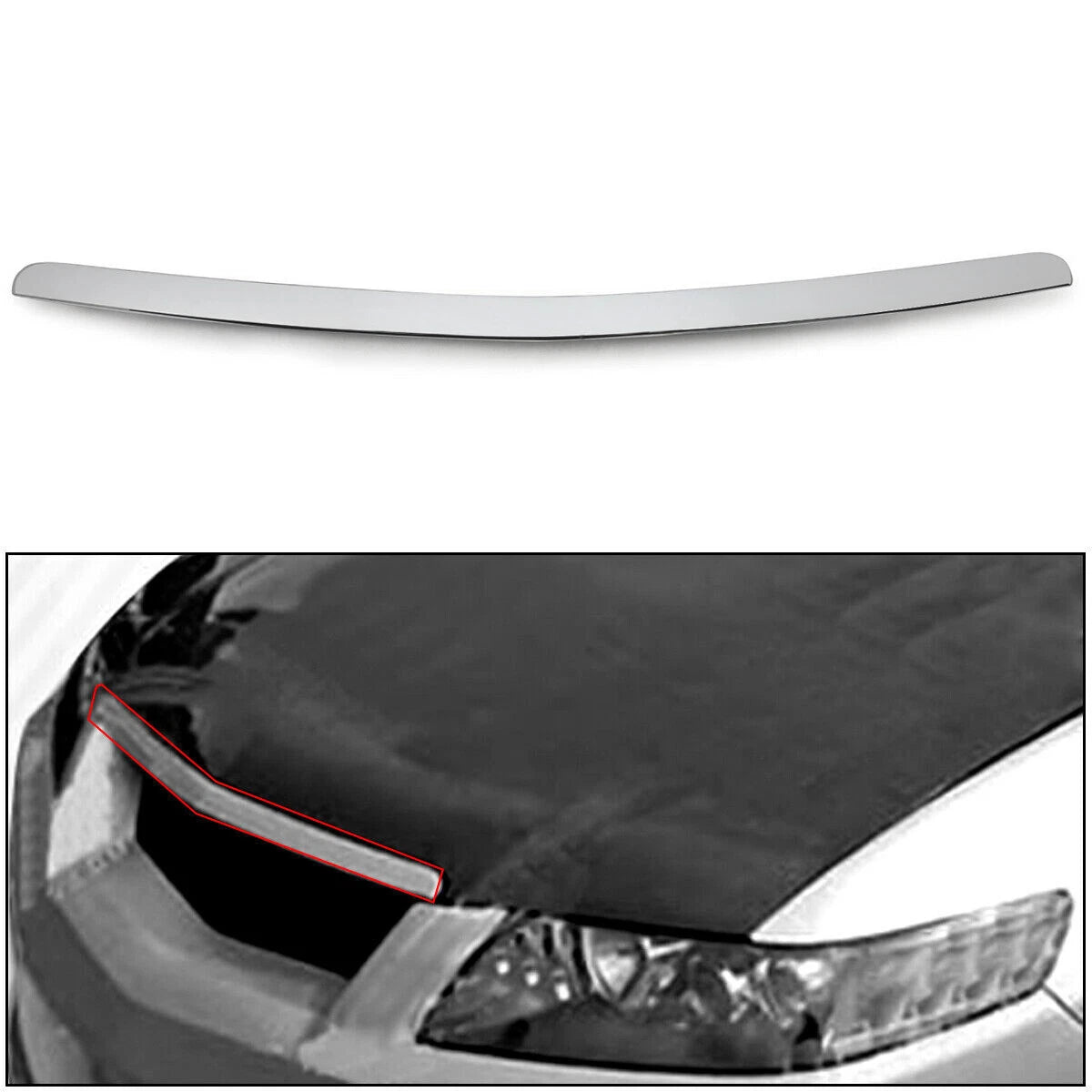 Hood Molding Trim for Acura TSX (2004–2005) Chrome