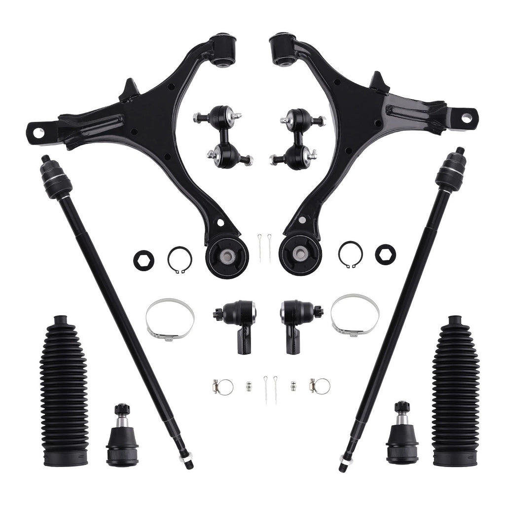 12x Front Suspension Lower Control Arms Sway Bar Tie Rod for Honda CR-V (2002–2006)