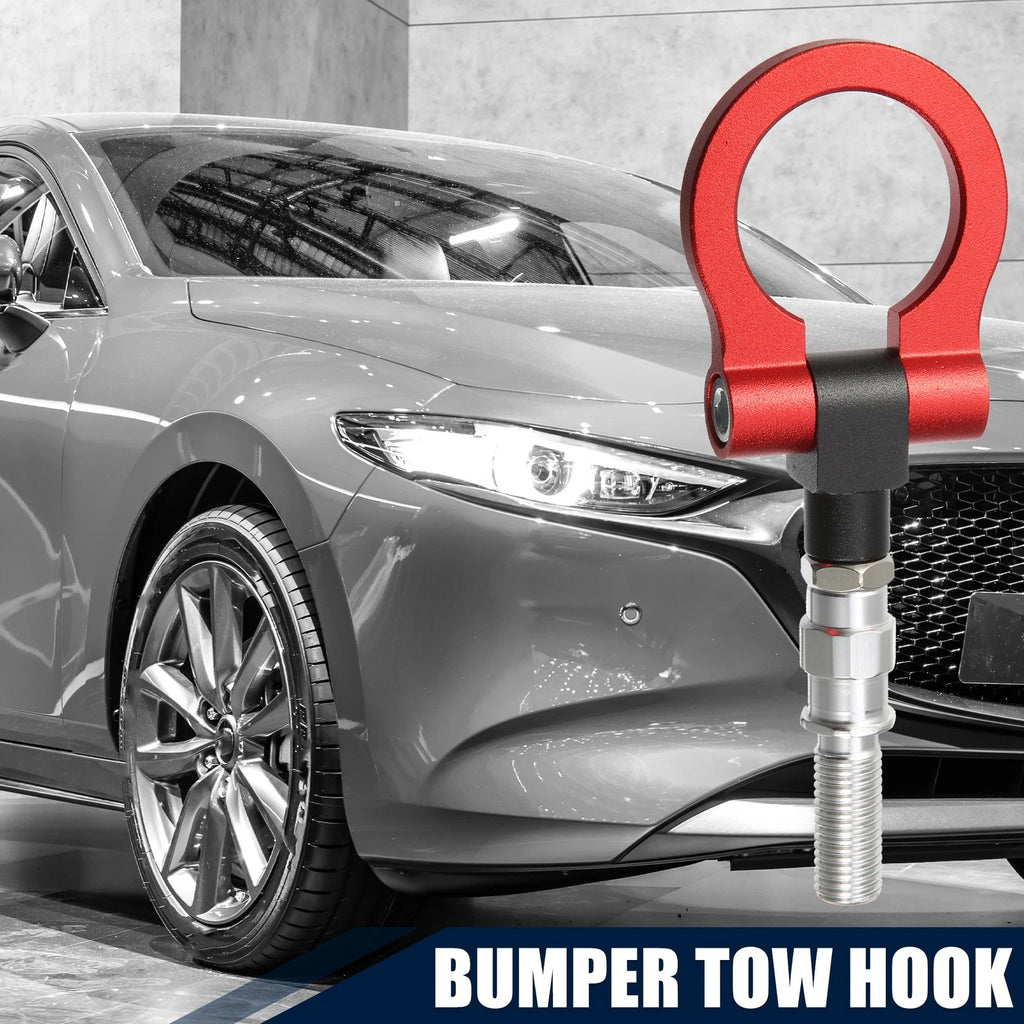 Tow Hook Screw for Mazda 3 (2004–2009) - Red Round Front Rear Bumper Ring