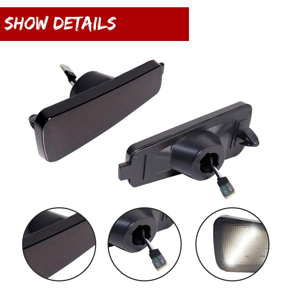 Smoked Lens LED Front Bumper Side Marker Light for Chevrolet HHR (2006–2011)