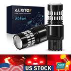 2X 7440 7441 Pure Red LED 3rd High Mount Brake Light Bulbs for Automotive