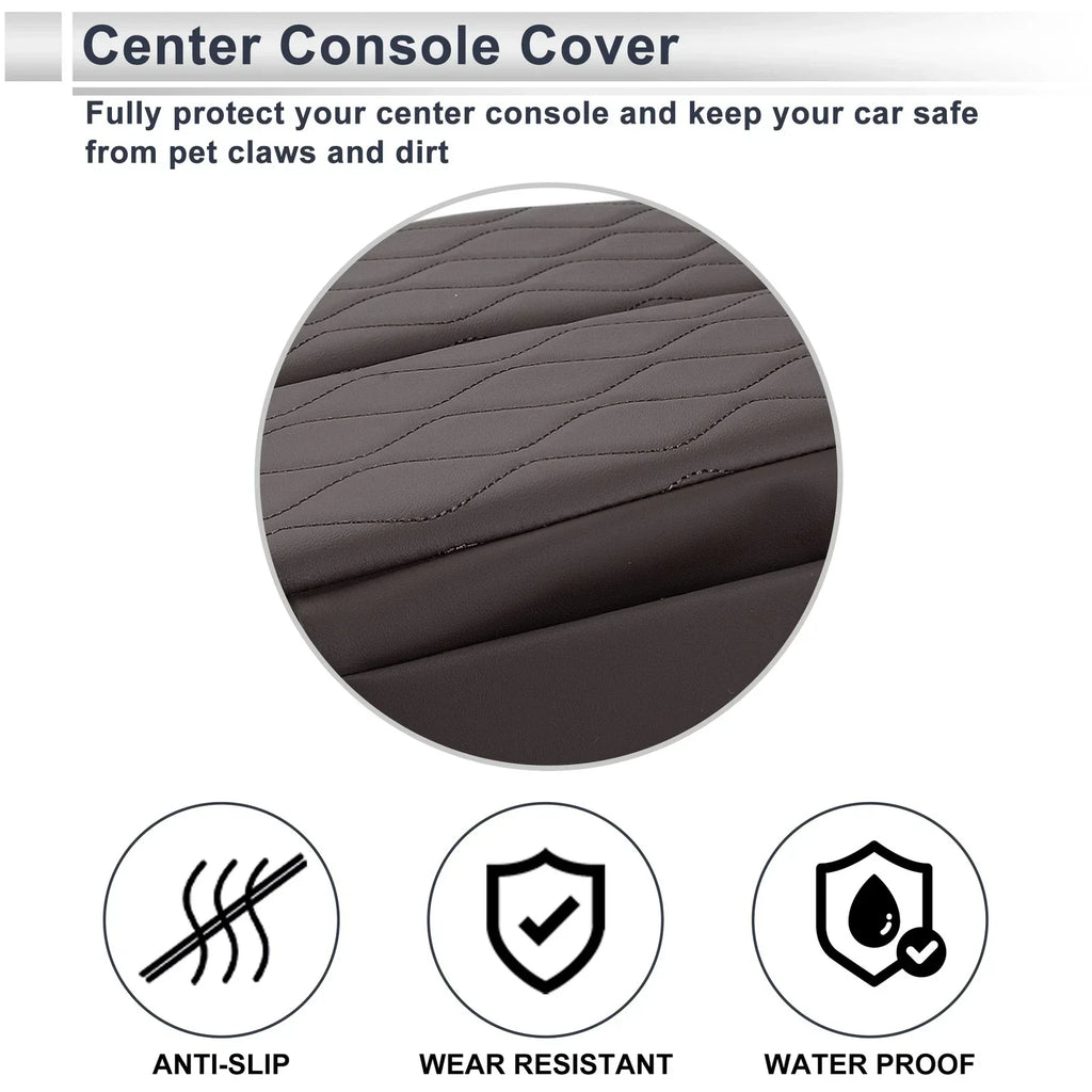Center Console Cover with Bag for BMW 5 Series G30 (2019-2023) Brown