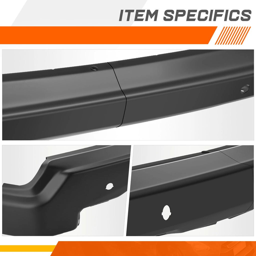 Front Bumper Impact Bar for GMC Sierra 1500 LTD (2022–2026) w/Park Sensor Holes Black