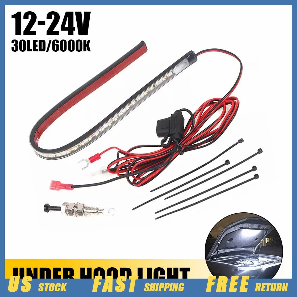 Universal 150cm LED Under Hood Light Strip DRL Kit Waterproof Flexible