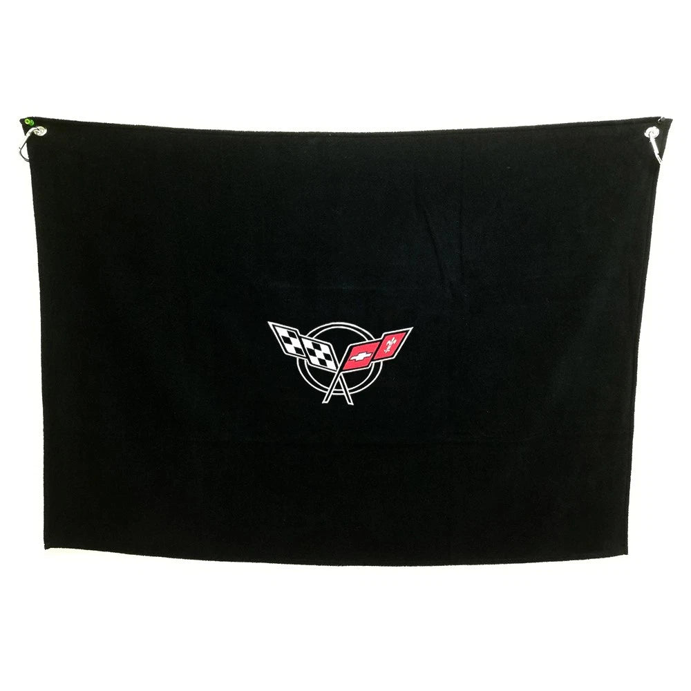 Black Protective Cloth Trunk Towel for Chevy Corvette [C5 Logo] from Seat Armour