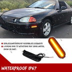 2X Smoke Amber LED Side Marker Lights for Honda Del Sol (1993–1997)