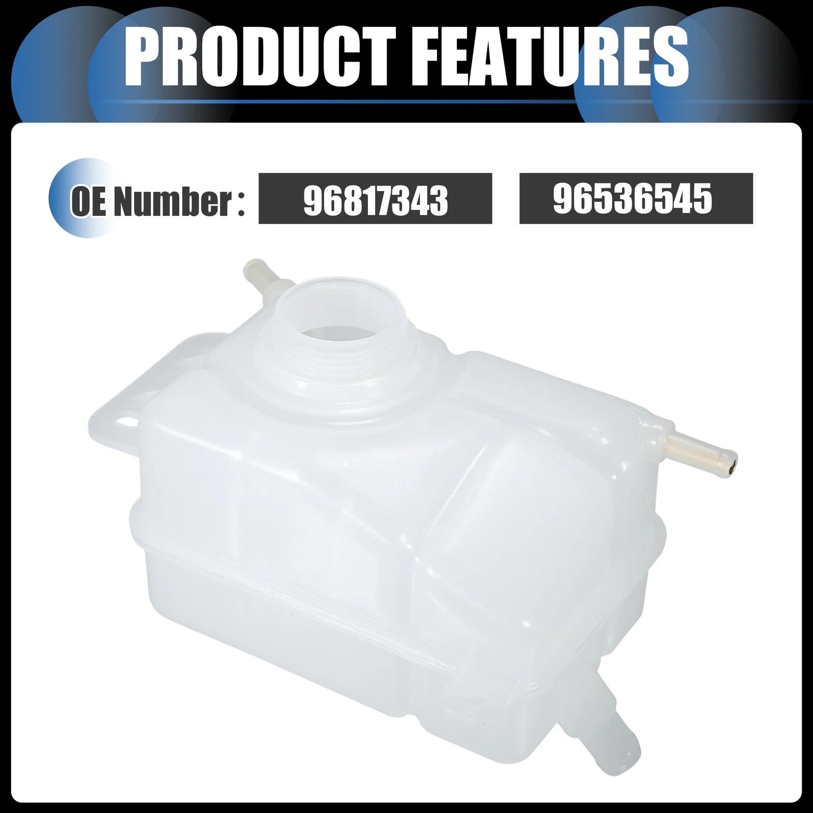 Coolant Expansion Recovery Overflow Tank No. 96817343 for Chevrolet Aveo (2004–2008)