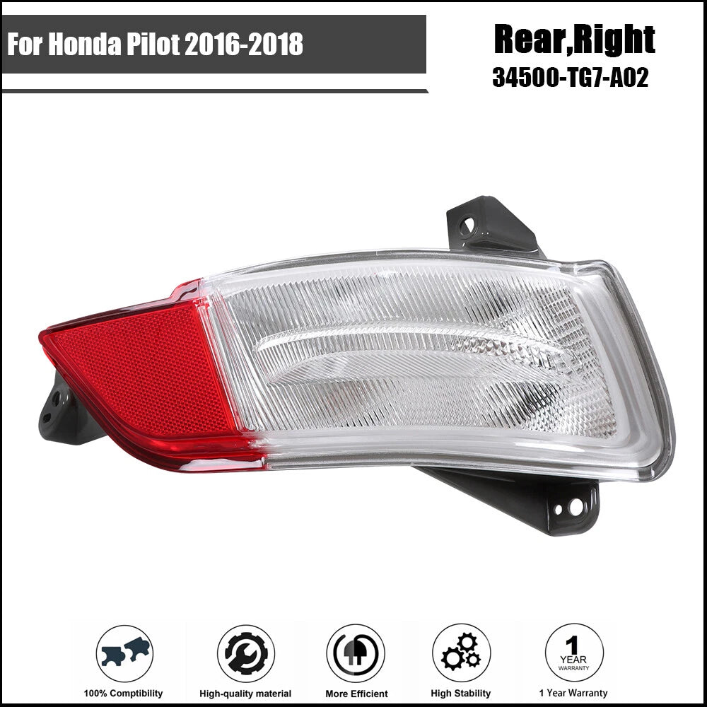 Back Up Light for Honda Pilot (2016–2018) Halogen Red/White
