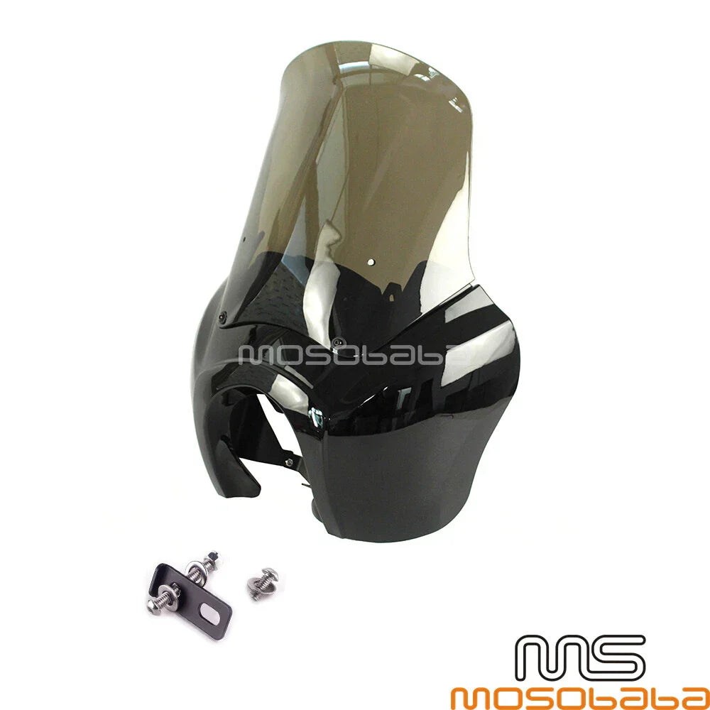 15'' Windshield Black Fairing for Harley Street Bob FXBB FXST 2018-2022