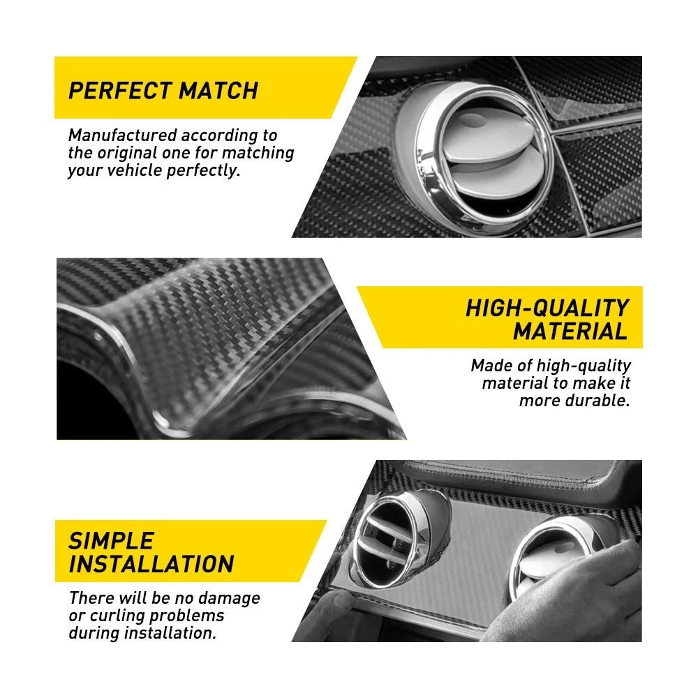 30PCS Carbon Fiber Interior Trim Kit for Ford Mustang (2015–2023)