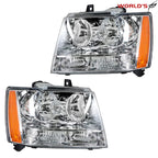 Set of 2 Chrome Headlights for Chevy Avalanche Tahoe Suburban (2007–2014)