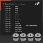Set of 4 Front Lower Bushings for Chevrolet Silverado 2500 HD (2001–2010)