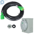 30Amp 25FT Generator Cord 14-30P to L14-30R Waterproof Combo
