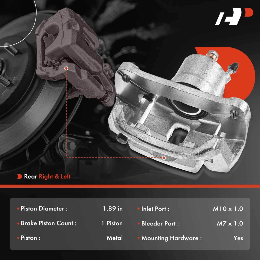 Rear Brake Calipers with Bracket for Toyota Tundra Sequoia (2007â2015)