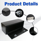 Tool Box for Pickup Truck (48"X18"X18") - Black Steel with Lock & Key