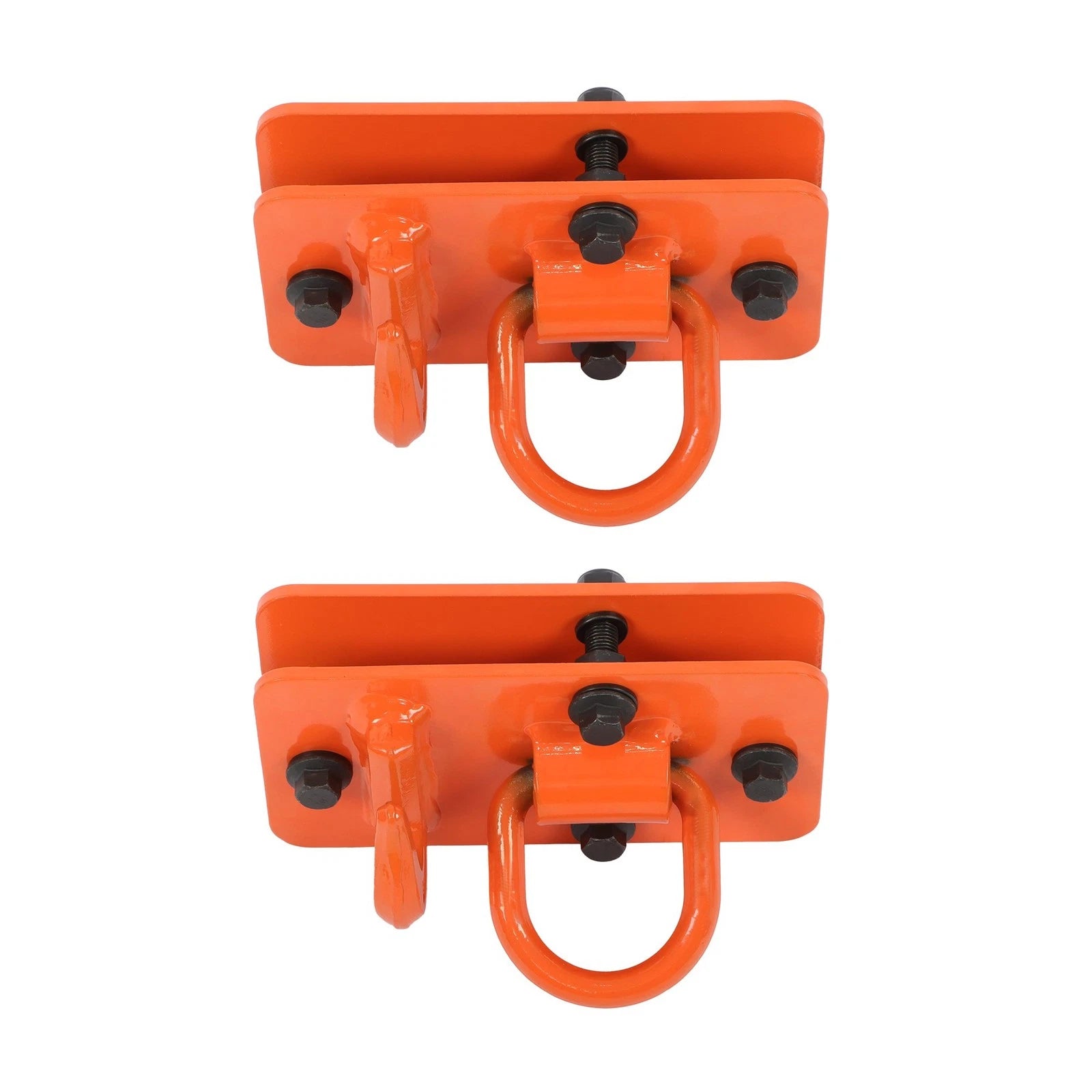 Set of 2 Forged Steel 3/8" Tractor Bucket Hooks with Tie Down Ring