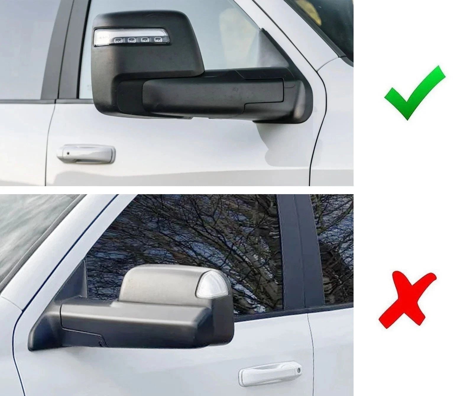 2X LED Smoke Dynamic Side Mirror Turn Signal Light for Dodge Ram 2500 3500 (2023–2023)
