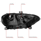 Left Side HID Projector Headlight for Ford Mustang (2018–2022)