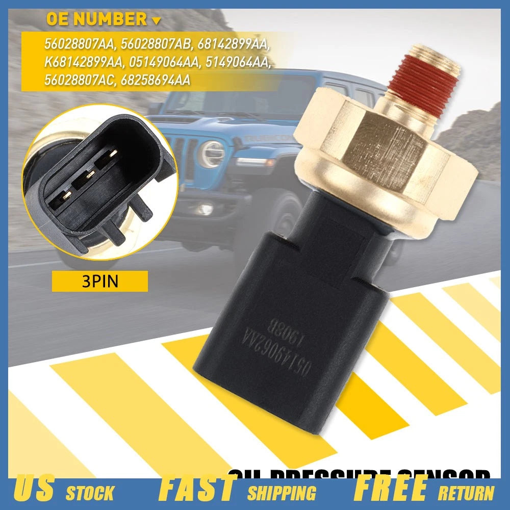Engine Oil Pressure Sender Switch Sensor for Jeep Dodge Chrysler 3.6L (2011–2023)
