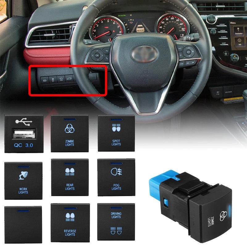 On-Off Light Bar Push Button Switch for Toyota (2010–2023)