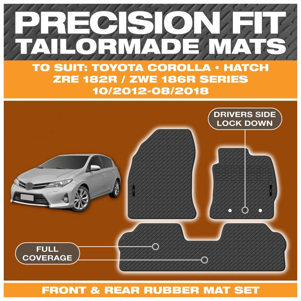 Full Set / Moulded Rubber Floor Mats for Toyota Corolla (2016���2018)