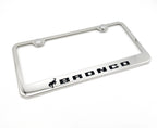 Chrome Stainless License Plate Frame for 2021–2025 Ford Bronco Script Logo