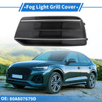 1pc Fog Light Grill for Audi Q5 (2018–2021) No. 80A807679D Black Silver Tone
