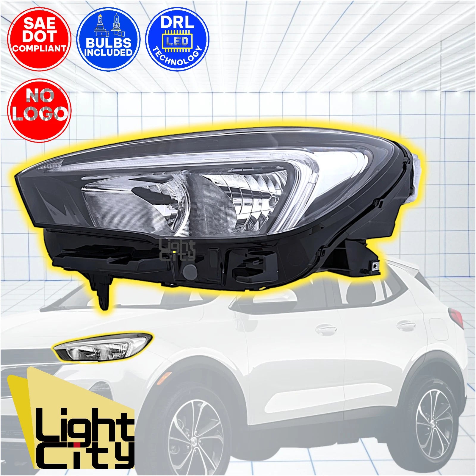 Halogen Headlight for Buick Encore GX (2020–2023) LH w/ LED DRL