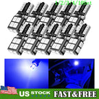 Set of 10 T10 LED License Plate Light Bulbs for Various Models