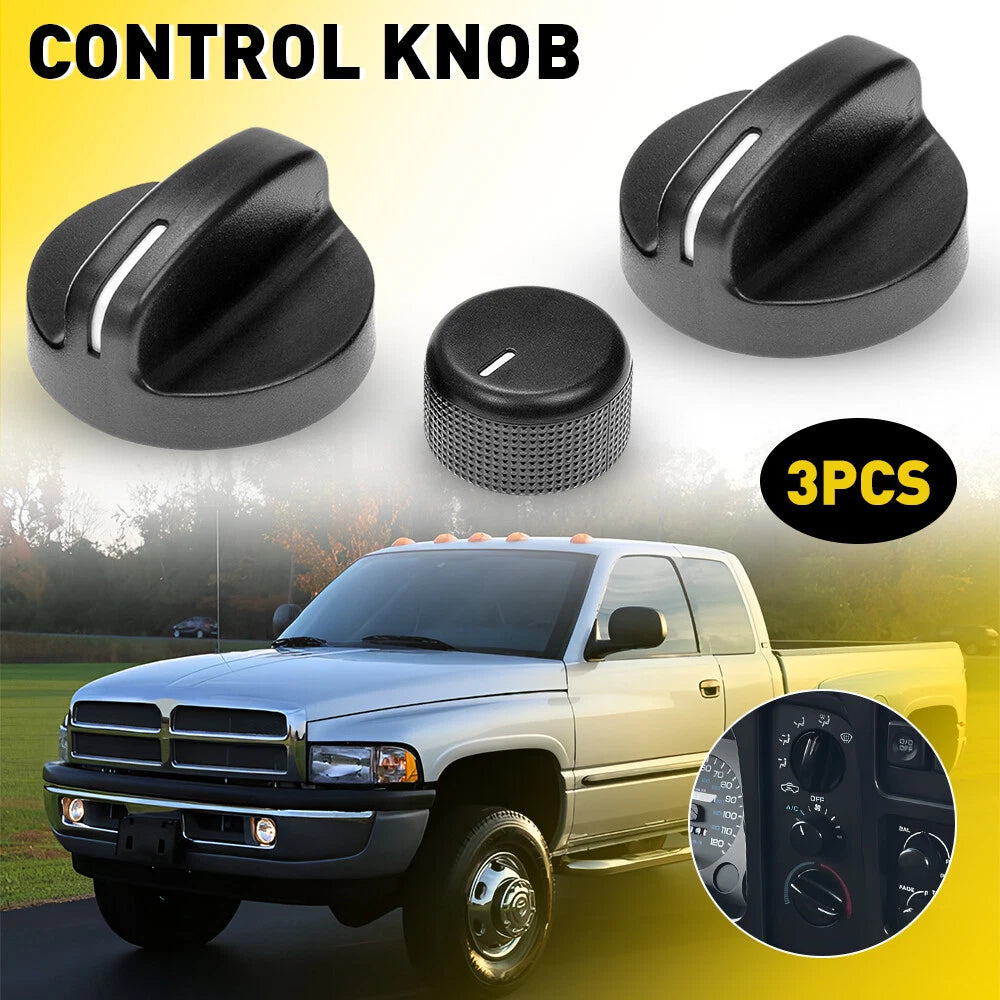 3PCS Temperature Control Knobs for Dodge Ram 3500 (1994–1997)