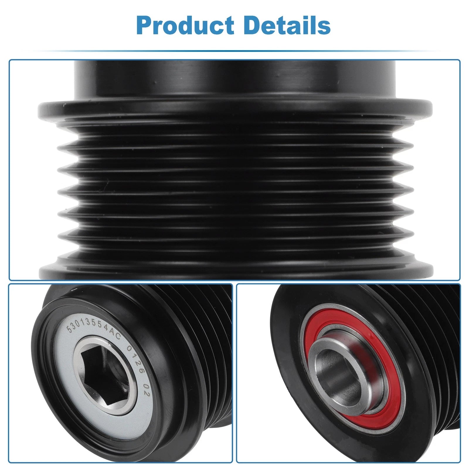 Alternator Freewheel Clutch Pulley 53013554AC for Dodge Dakota (2003–2004)