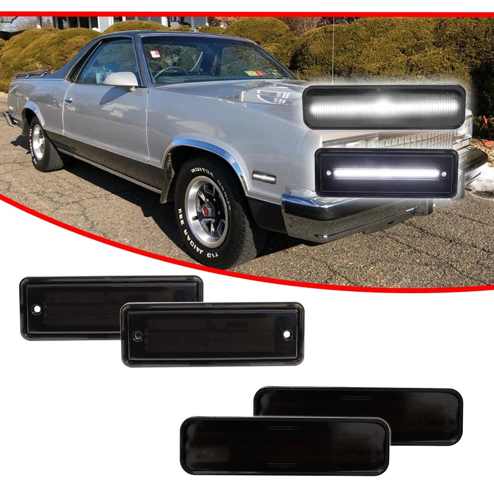 Set of 4 Smoke LED Side Marker Lamps for El Camino & GMC Caballero