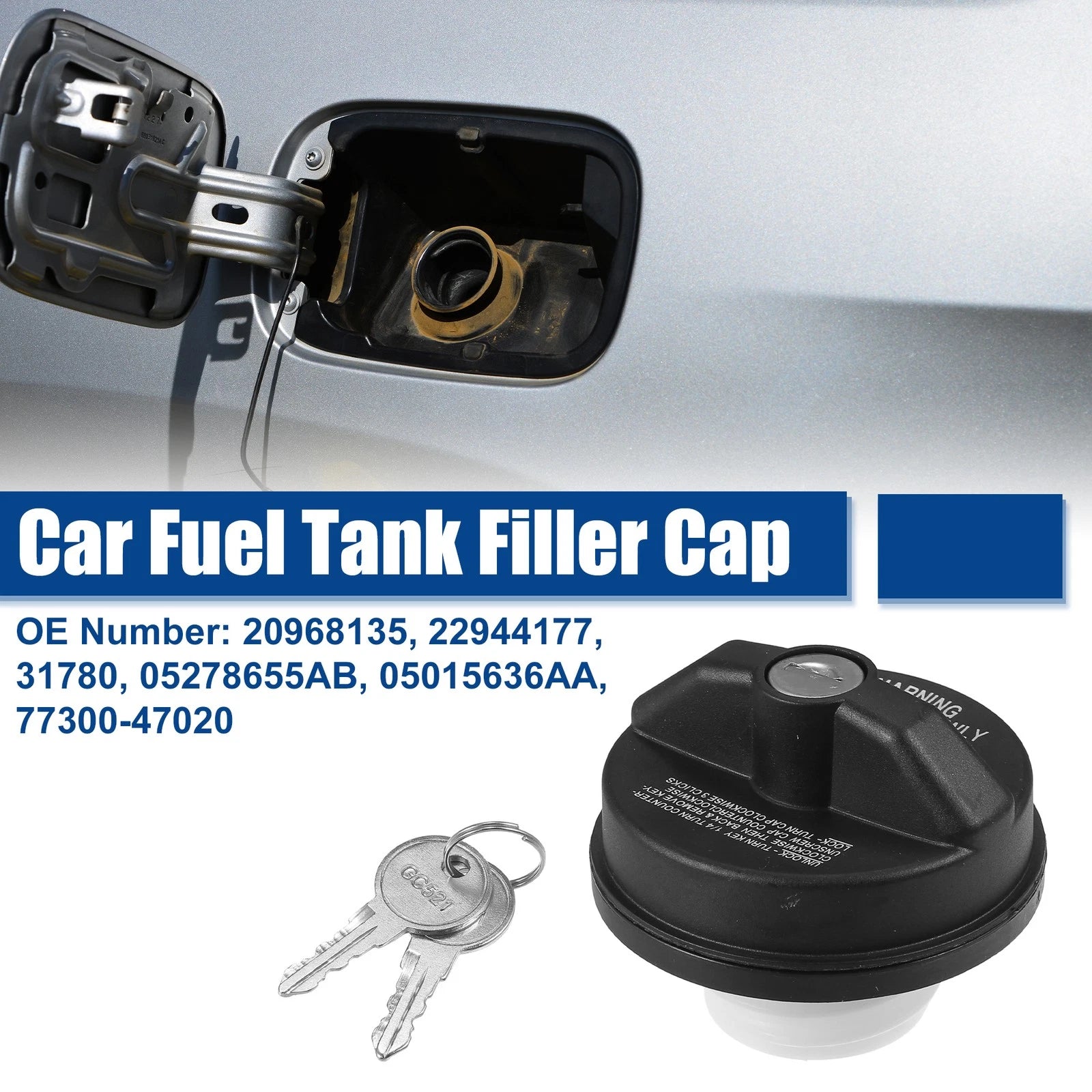 Fuel Tank Filler Cap Cover for RAM 1500 2500 3500 (2011–2016) 20968135, 718844785617