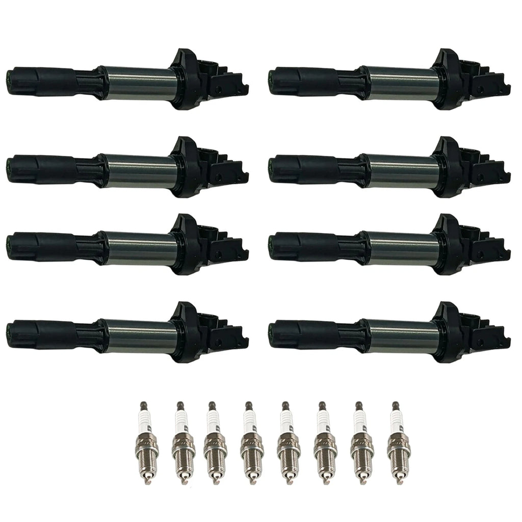 Set of 8 Ignition Coils & Spark Plugs for BMW 550i 650i X5 (2006–2010)