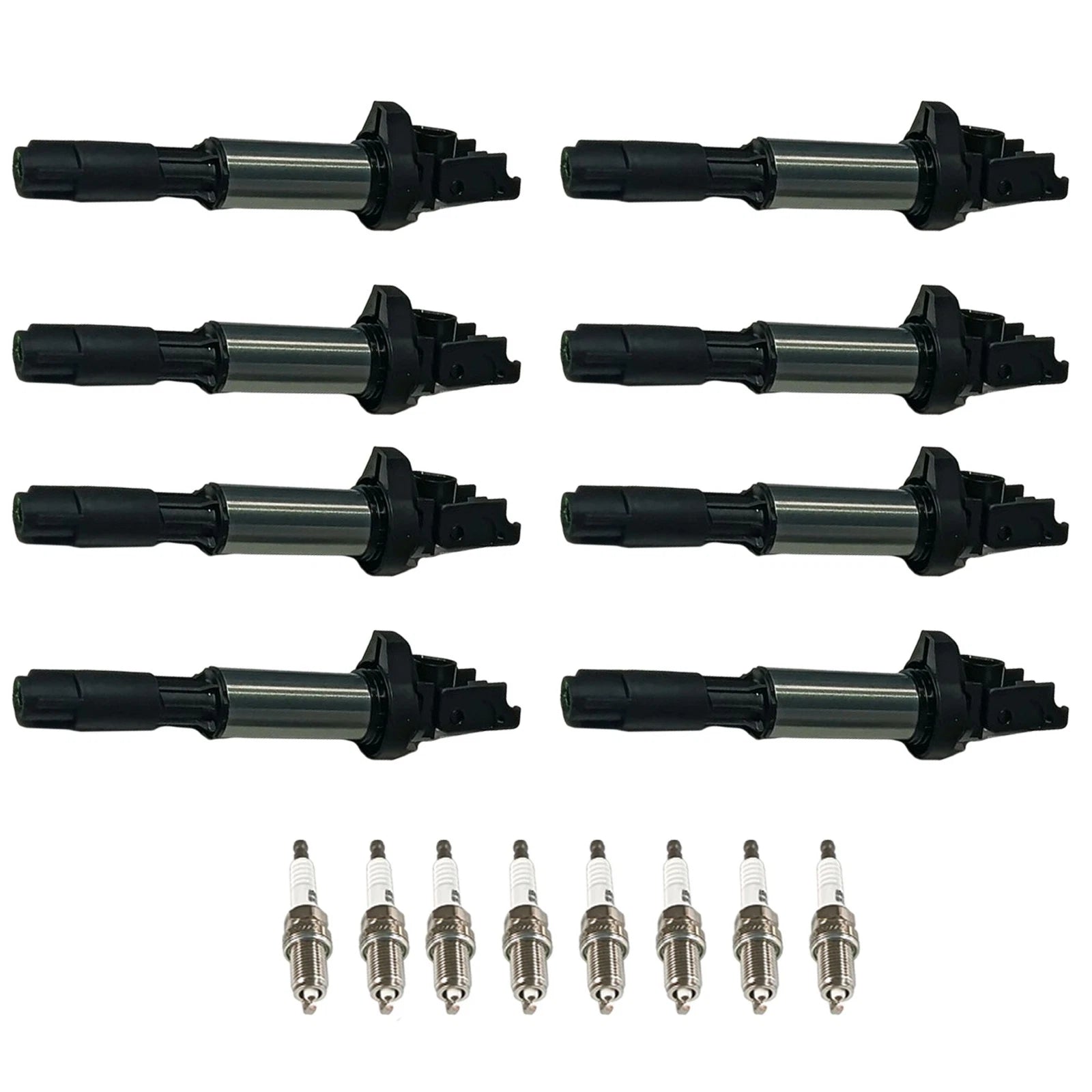 Set of 8 Ignition Coils & Spark Plugs for BMW 550i 650i X5 (2006–2010)