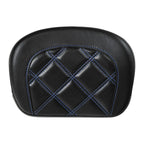 Blue Stitching Passenger Sissy Bar Backrest Pad for Harley Street Road Glide